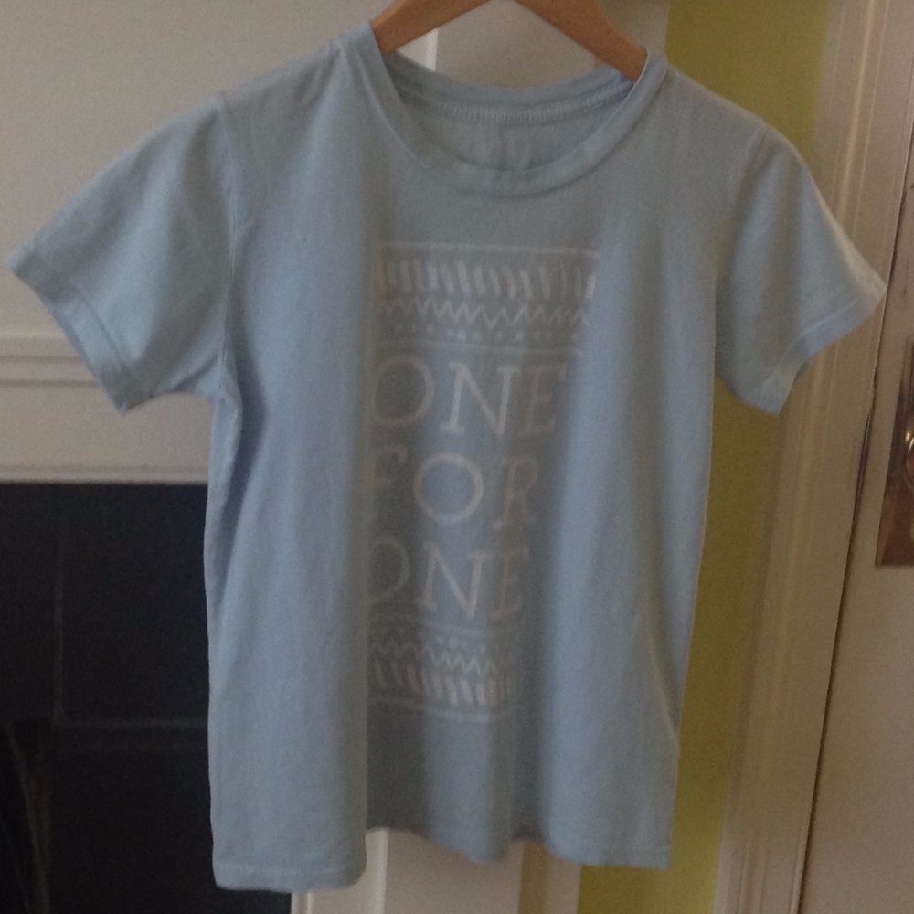 TOMS "One For One" Blue Tee Shirt - Size Girls 12
